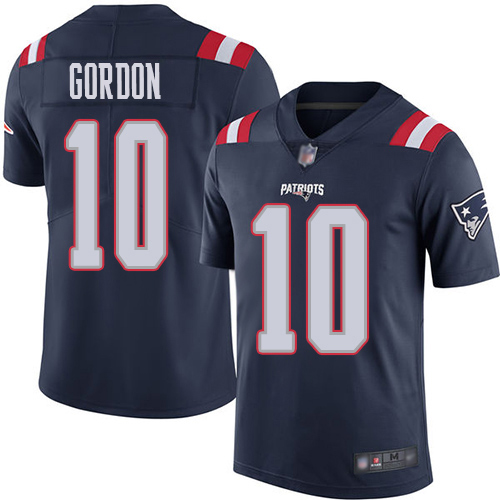 New England Patriots Football #10 Rush Vapor Limited Navy Blue Men Josh Gordon NFL Jersey->new england patriots->NFL Jersey